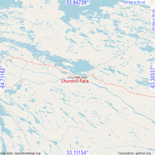 Churchill Falls on map