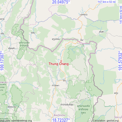 Thung Chang on map