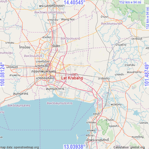 Lat Krabang on map