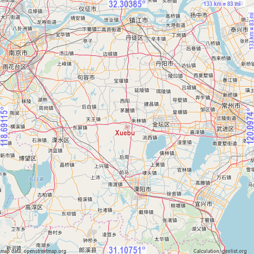 Xuebu on map