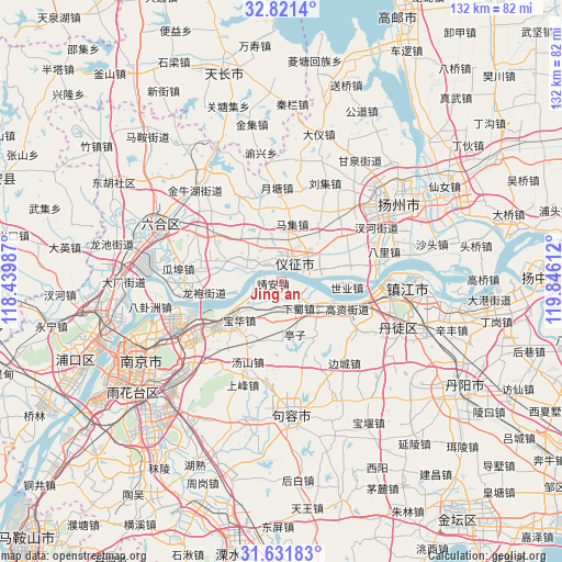 Jing’an on map