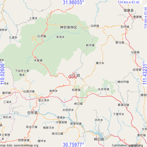 Gufu on map