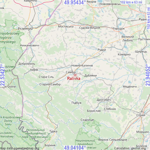 Ralivka on map