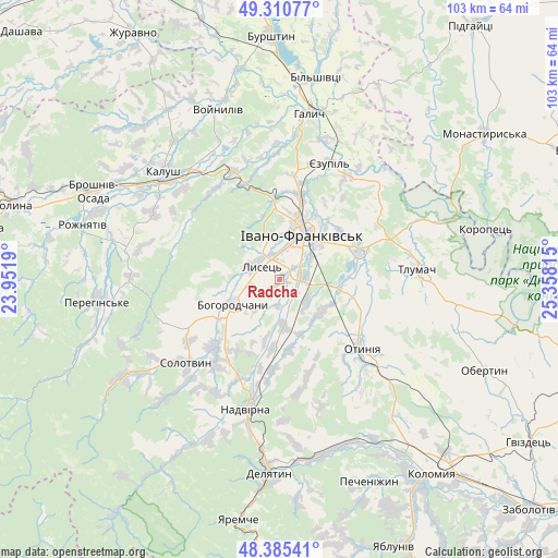 Radcha on map