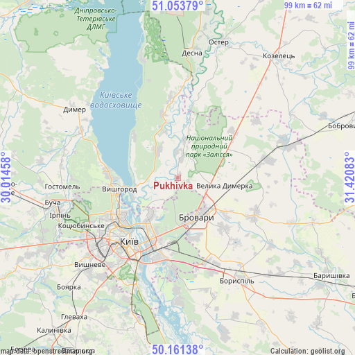 Pukhivka on map