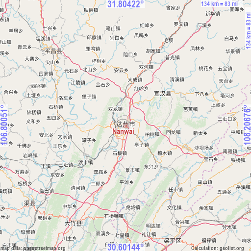 Nanwai on map