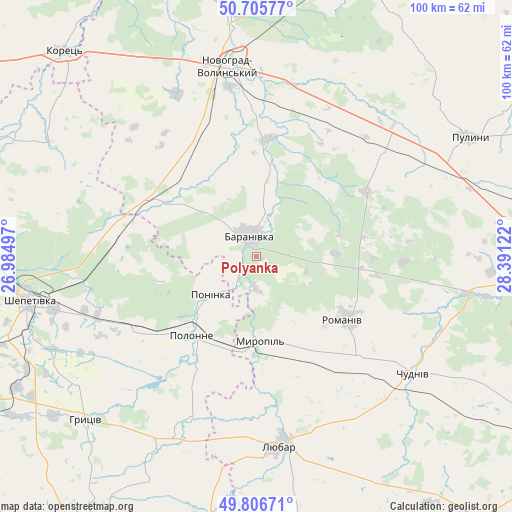 Polyanka on map