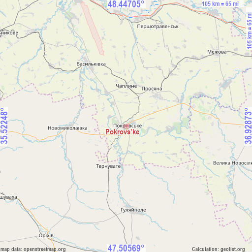 Pokrovs’ke on map
