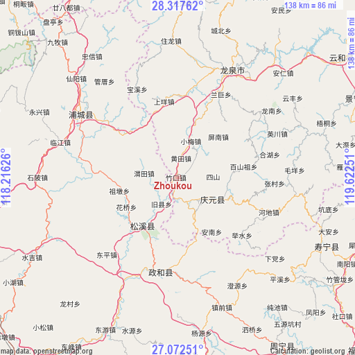 Zhoukou on map