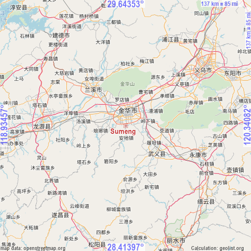 Sumeng on map