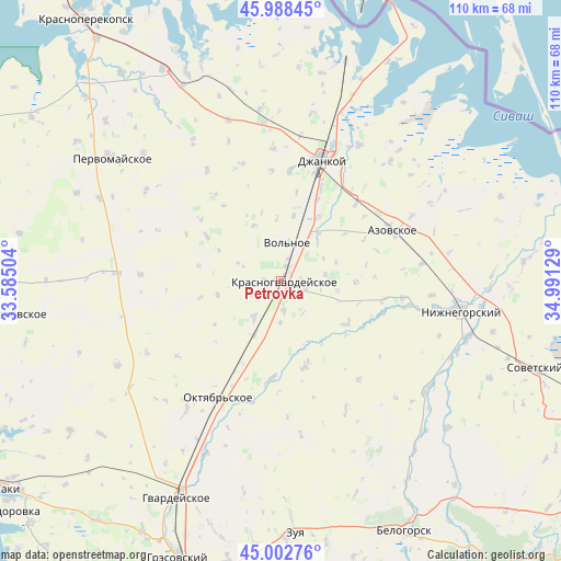 Petrovka on map