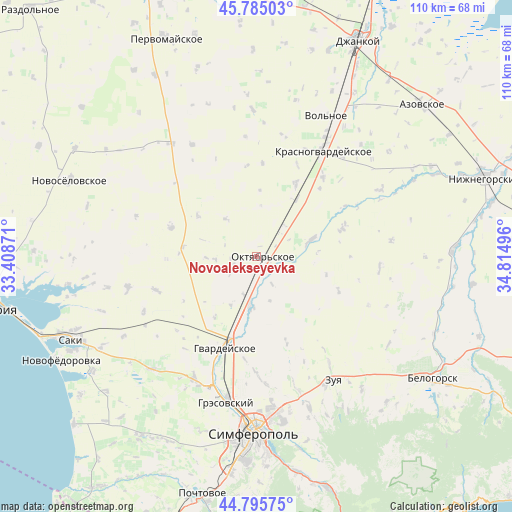 Novoalekseyevka on map