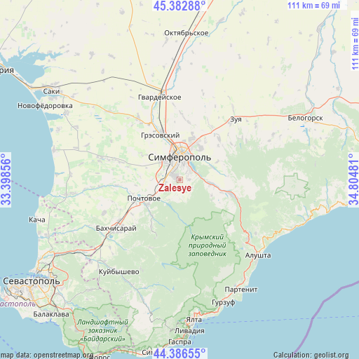 Zalesye on map