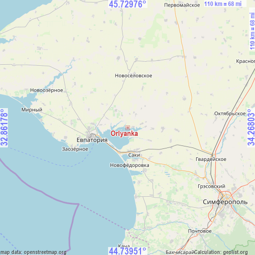 Orlyanka on map