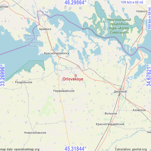 Orlovskoye on map