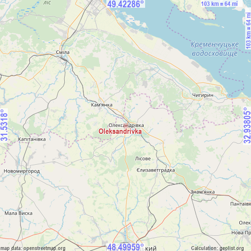 Oleksandrivka on map