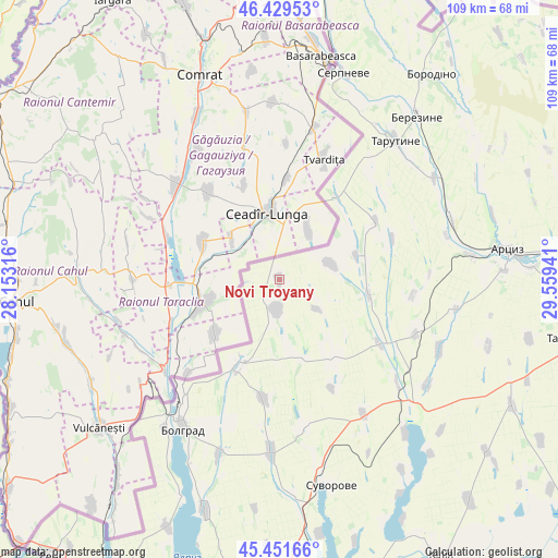 Novi Troyany on map