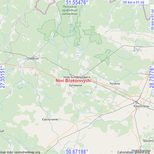 Novi Bilokorovychi on map