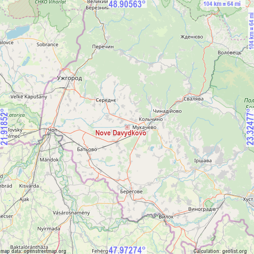Nove Davydkovo on map