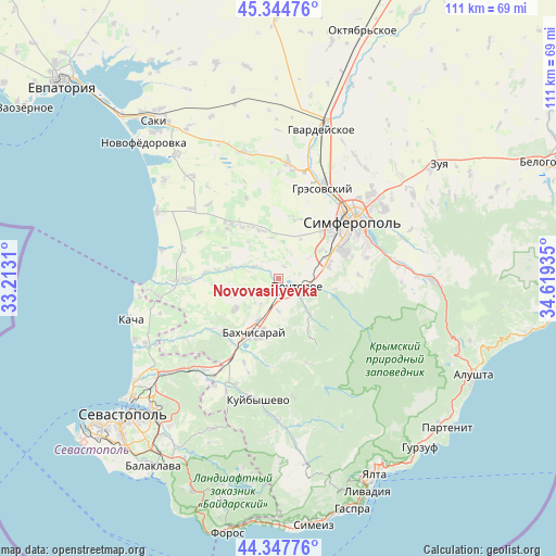 Novovasilyevka on map