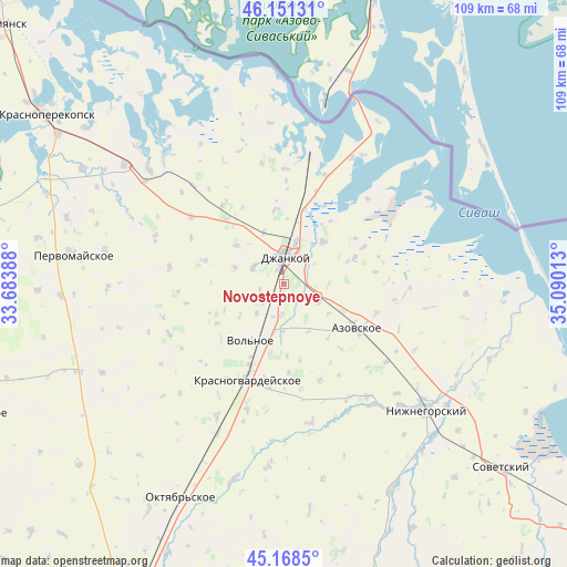 Novostepnoye on map
