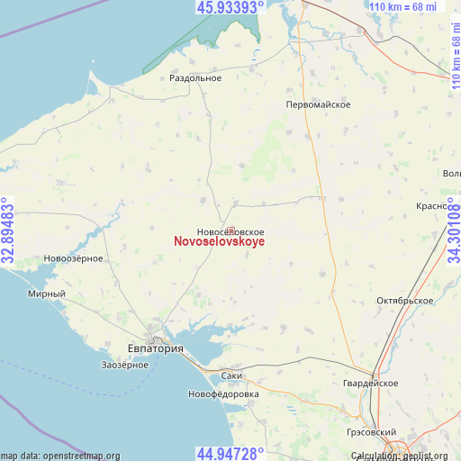 Novoselovskoye on map