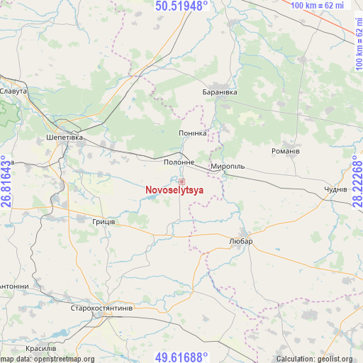 Novoselytsya on map