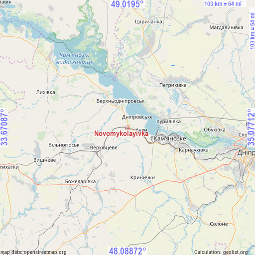 Novomykolayivka on map