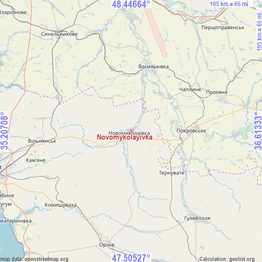 Novomykolayivka on map