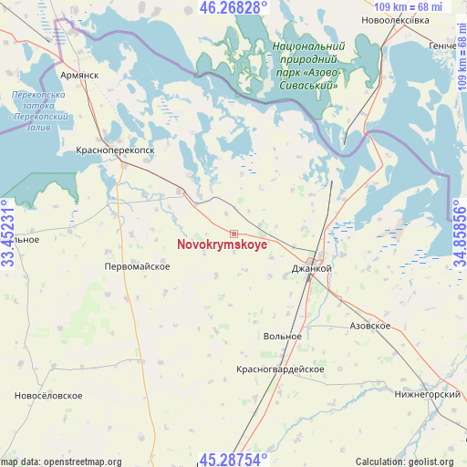 Novokrymskoye on map