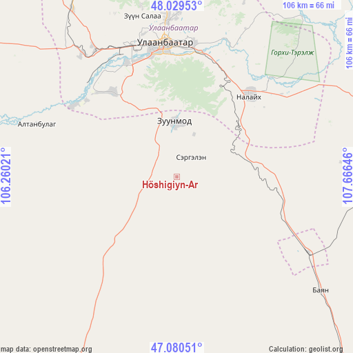 Höshigiyn-Ar on map