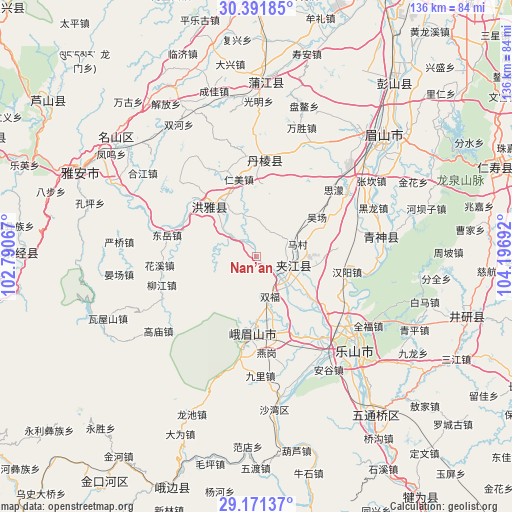 Nan’an on map