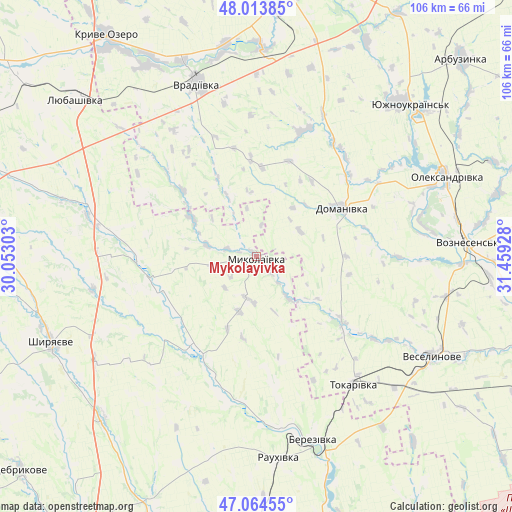 Mykolayivka on map