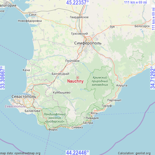 Nauchny on map