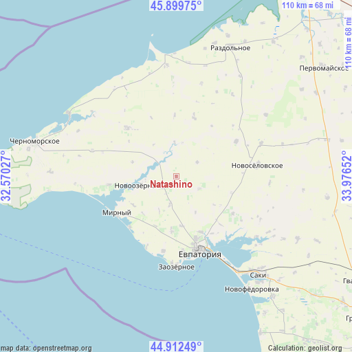 Natashino on map