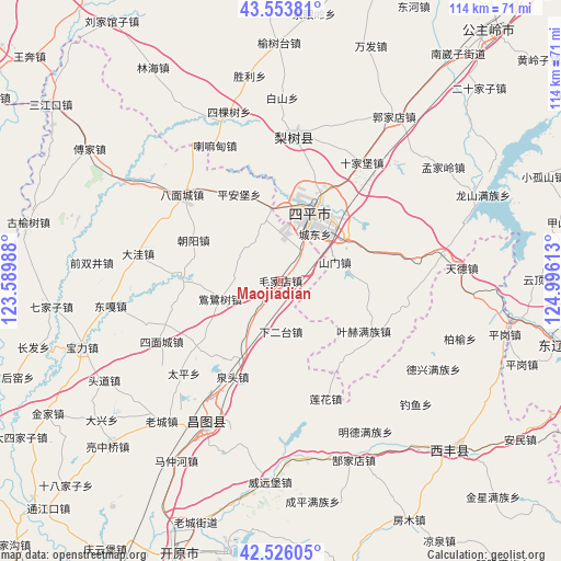Maojiadian on map