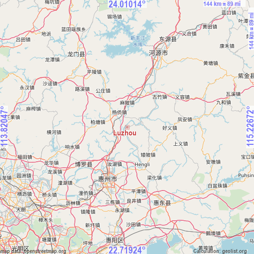 Luzhou on map