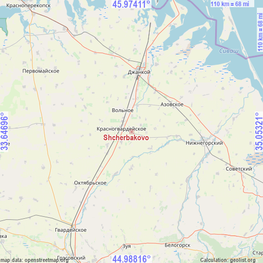 Shcherbakovo on map