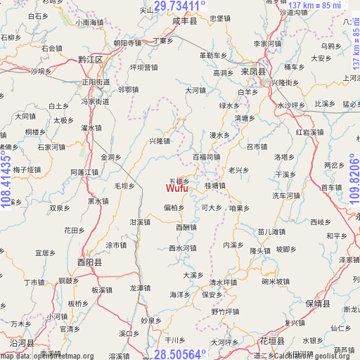 Wufu on map