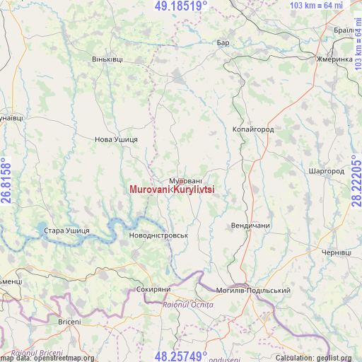 Murovani Kurylivtsi on map