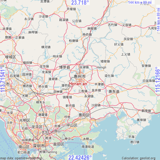 Henan’an on map
