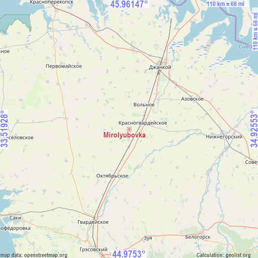 Mirolyubovka on map