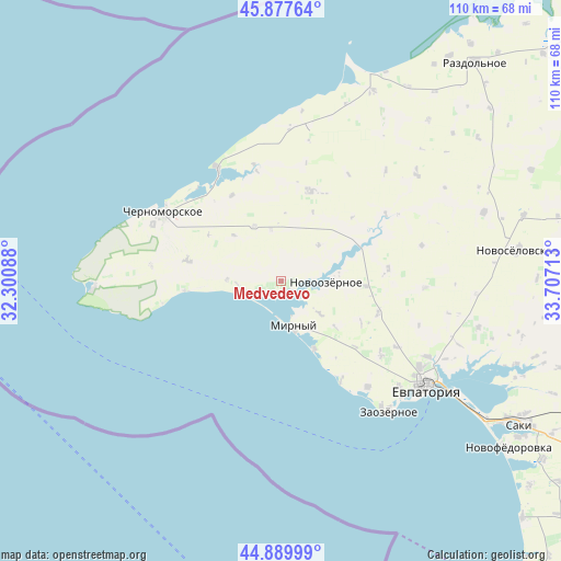 Medvedevo on map