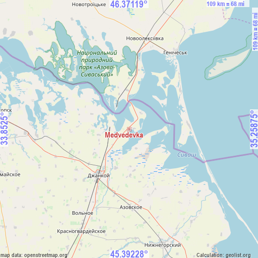 Medvedevka on map