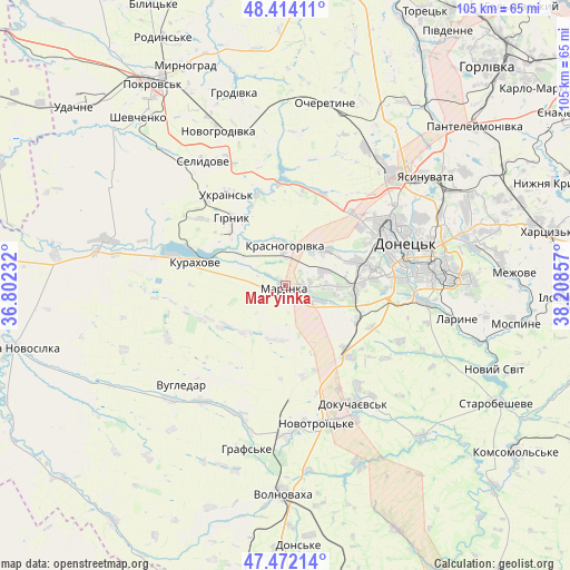 Mar'yinka on map