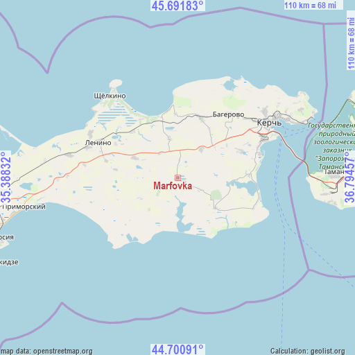 Marfovka on map
