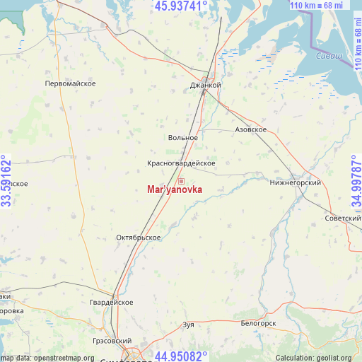 Mar’yanovka on map