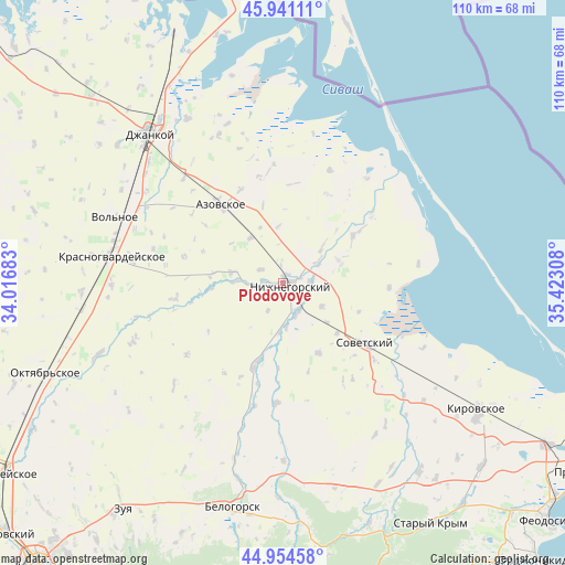 Plodovoye on map