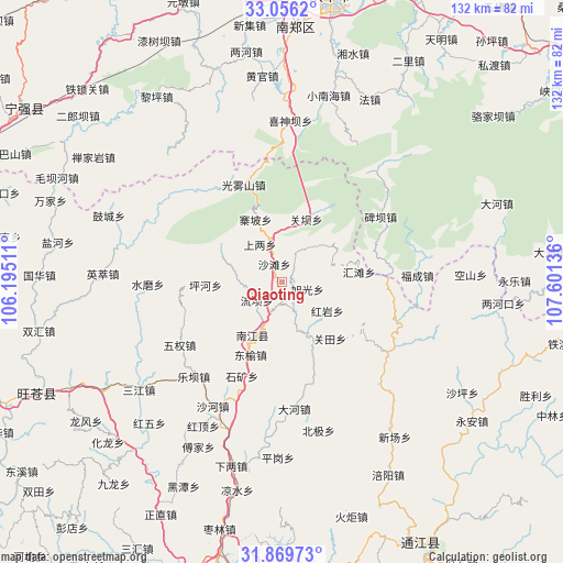 Qiaoting on map