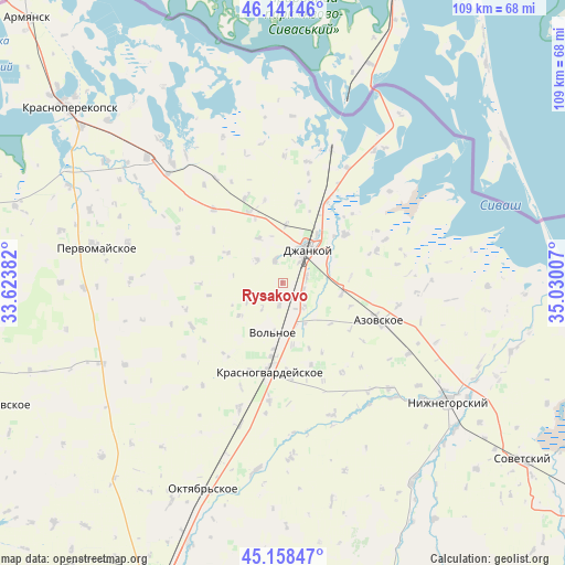 Rysakovo on map